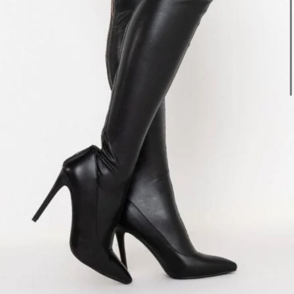 ** BRAND NEW ** 7.5 AZALEA WANG SEXY STILETTO BOOT BLACK 🖤